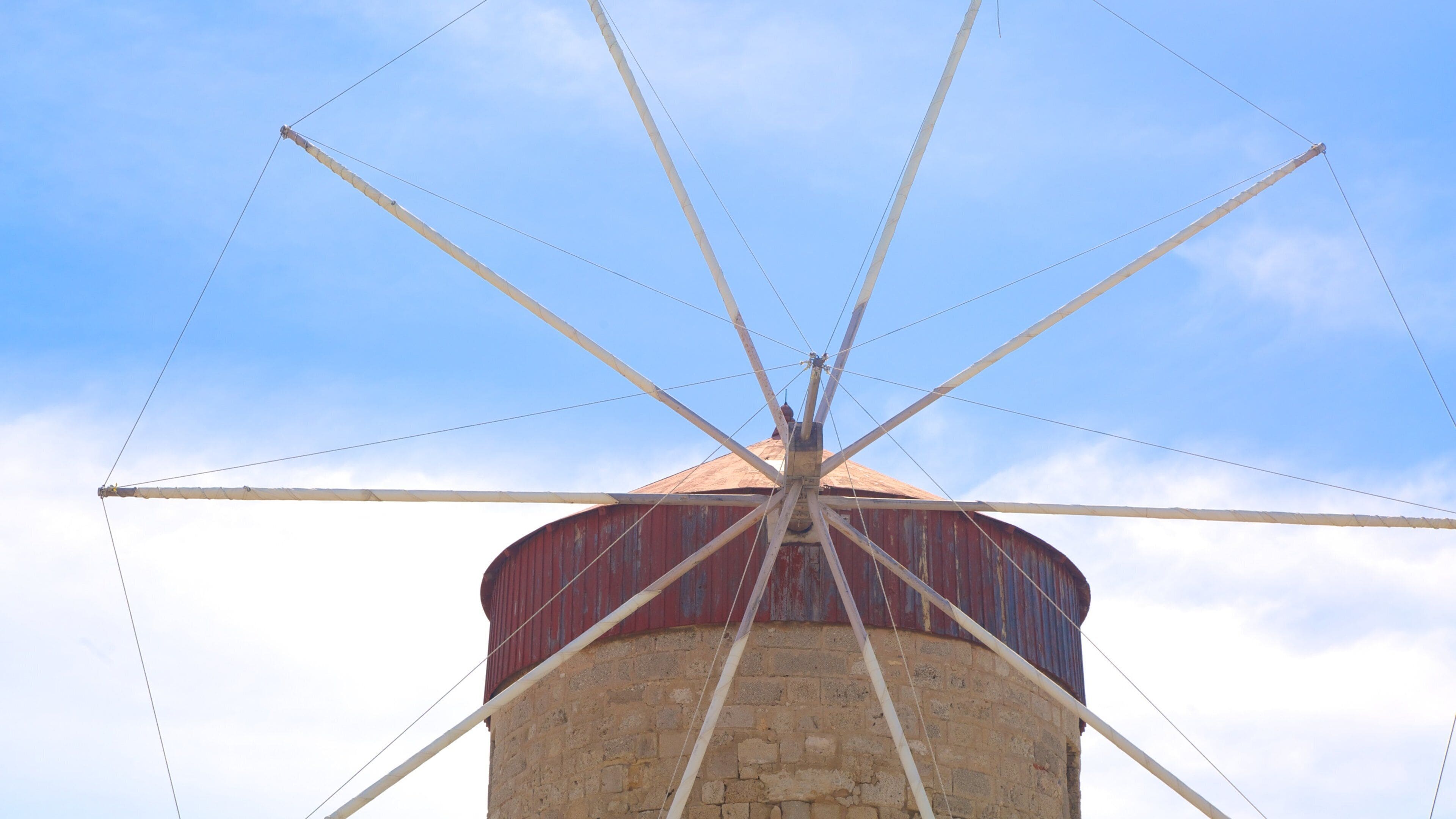 Rhodes Port showing a windmill
