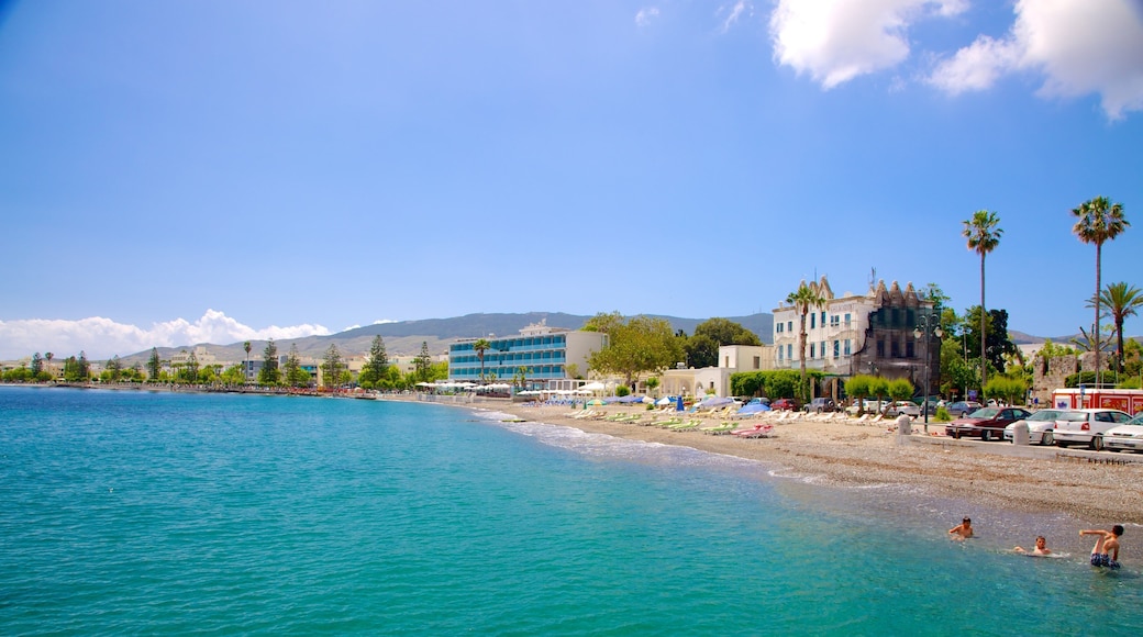 Port of Kos featuring a coastal town