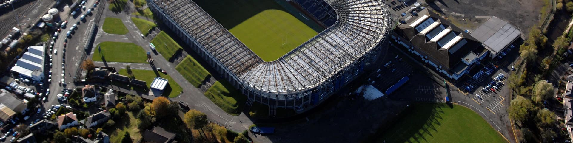 AERIAL SHOT OF MURRAYFIELD RUGBY STADIUM EDINBURGH. Image shot 2007. Exact date unknown.