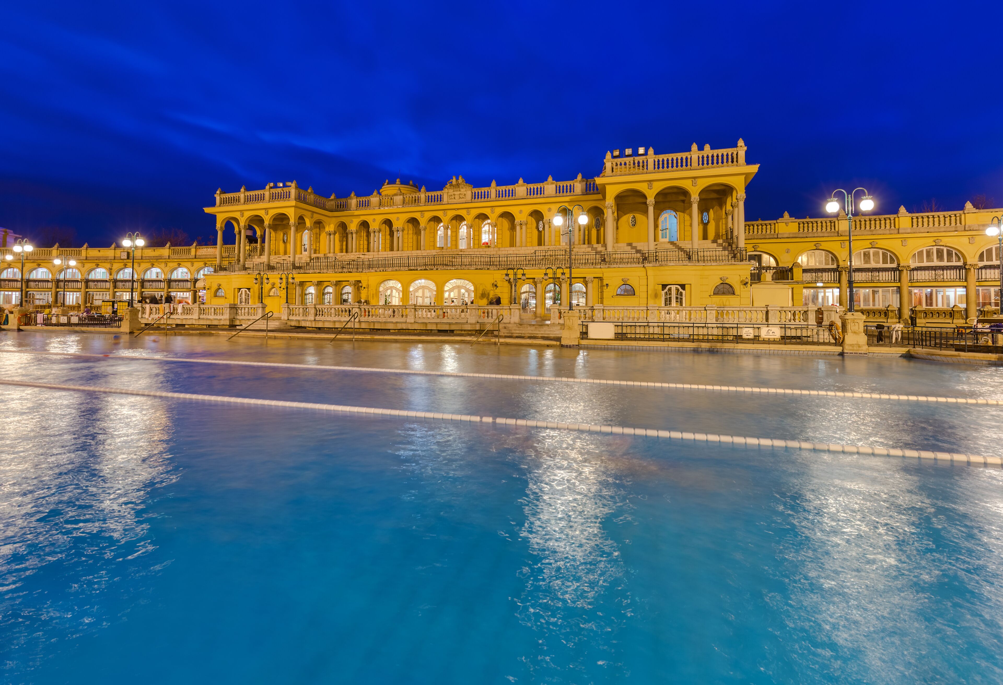 Szechnyi thermal bath spa in Budapest Hungary