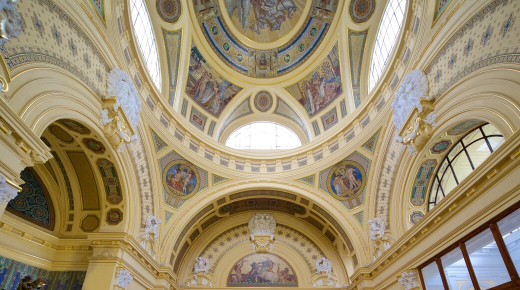 Szechenyi Thermal Bath which includes heritage architecture, a day spa and interior views
