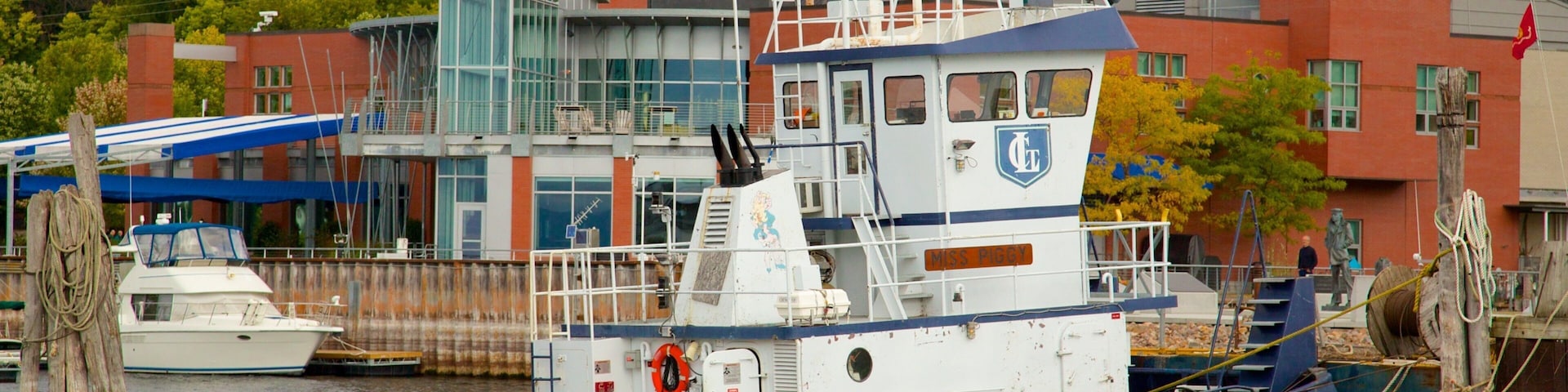 Lake Champlain Ferry featuring a ferry and a lake or waterhole