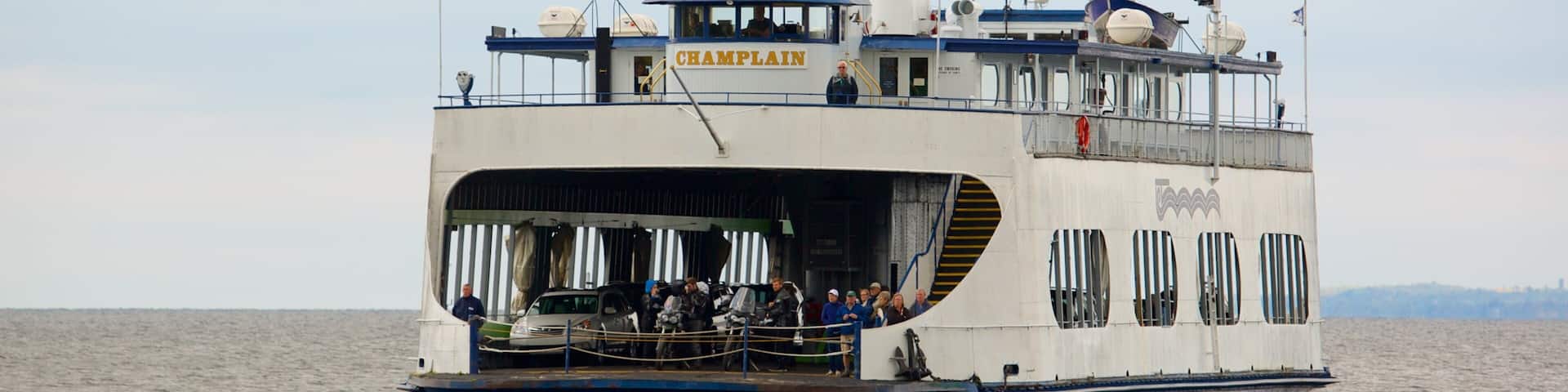 Lake Champlain Ferry which includes boating