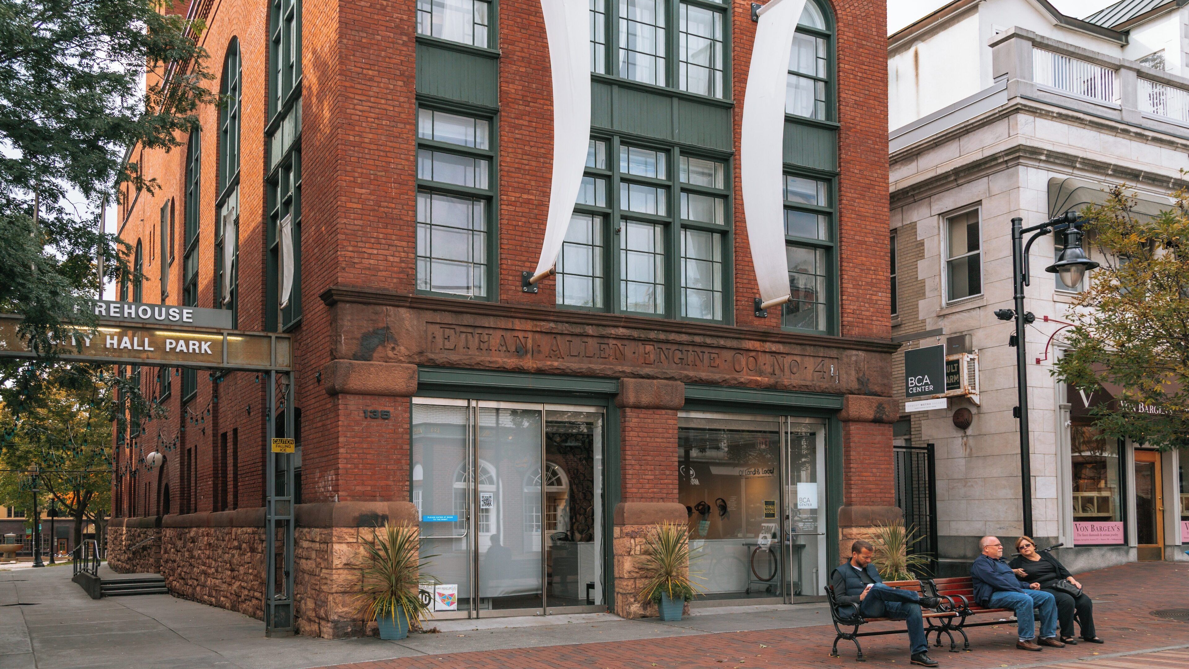 Exploring the vibrant Church Street Marketplace in downtown Burlington, Vermont, bustling with activity and rich in local charm