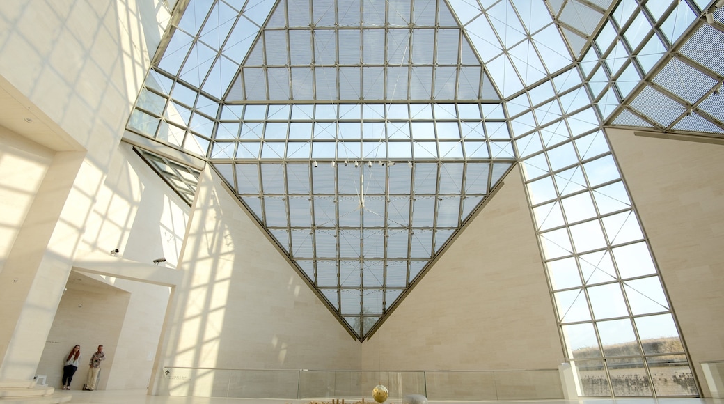 Mudam Luxembourg que incluye vista interna y arquitectura moderna