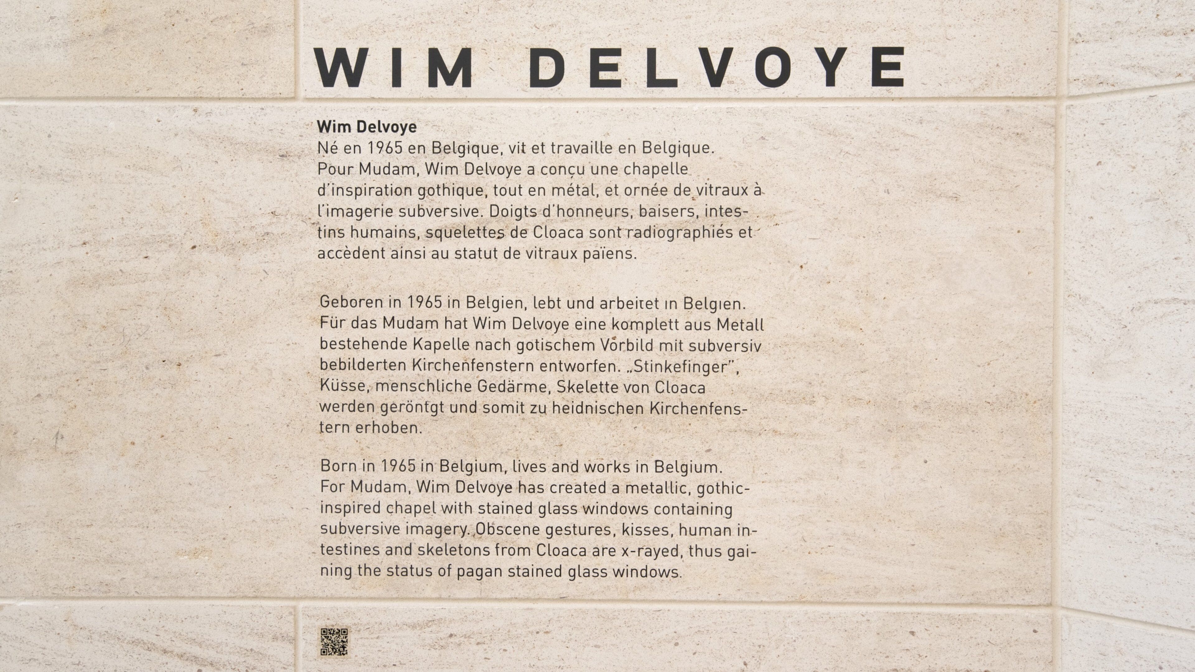 Mudam Luxembourg featuring signage