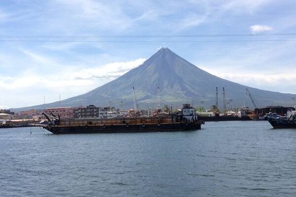 Perfect cone Mayon Volcano.
