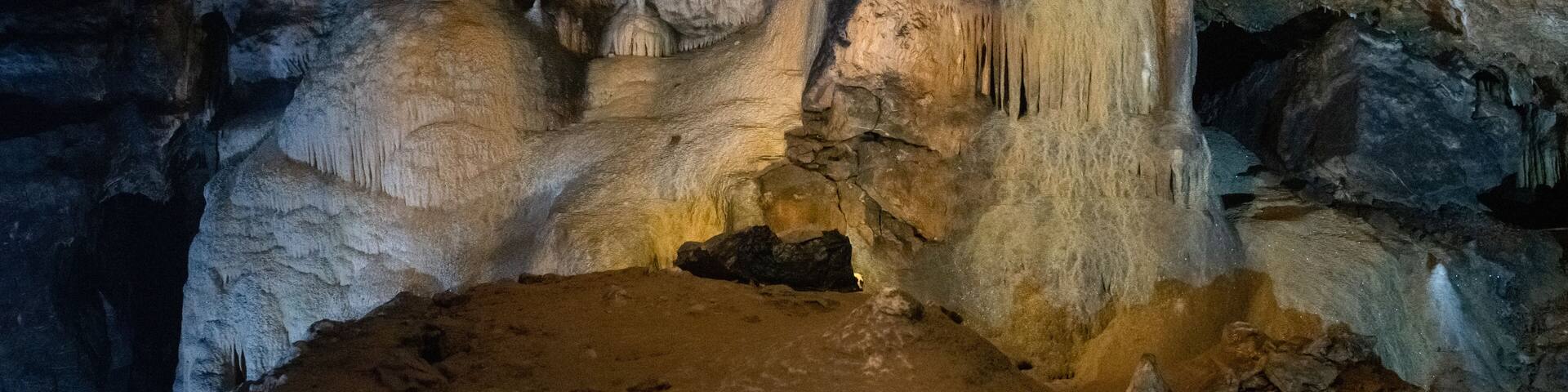 Mitchelstown Cave County Cork Ireland interior column stalagmite stalactite