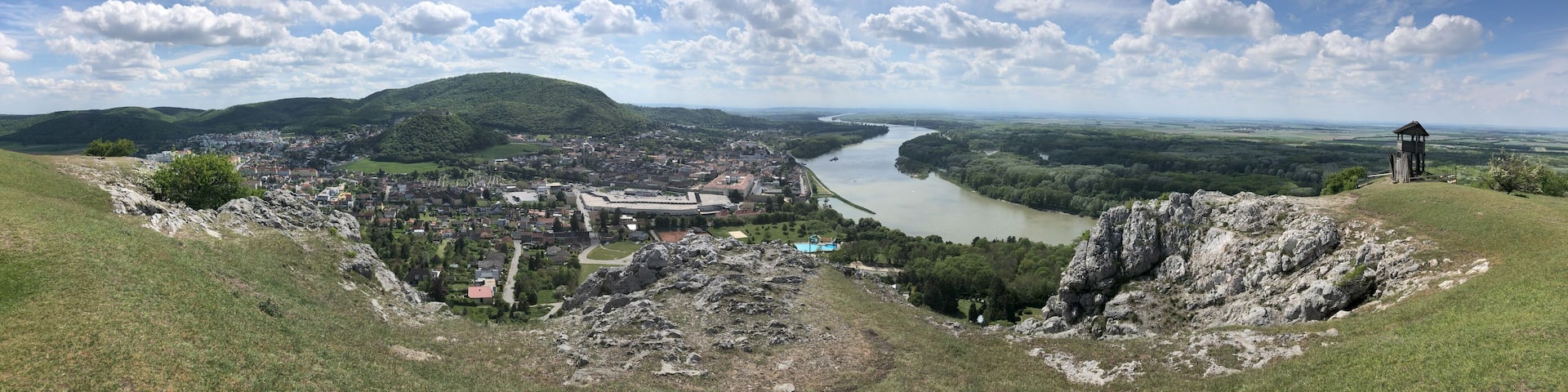 Celtic Tower Panorama View, Hainburg an der Donau, Austria, Central Europe
