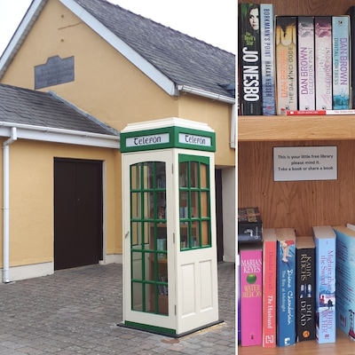 Fantastic idea for keeping the old Irish Telefon Box alive and in use in the community. Once the place to make a telephone call now re-purposed into a mini library in Camolin County Wexford.