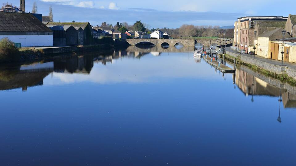 The River Suir at Carrick-on-Suir in County Tipperary, Ireland