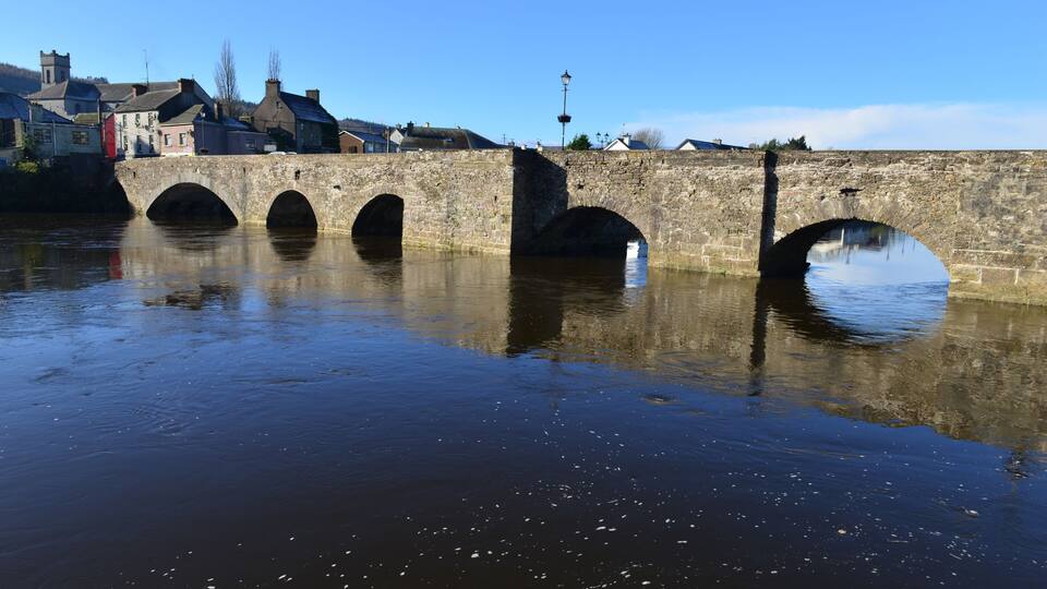 The River Suir at Carrick-on-Suir in County Tipperary, Ireland