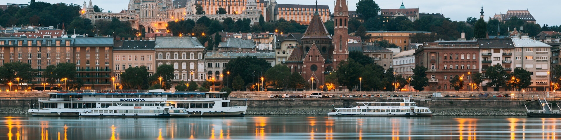 Matthias Church which includes a city and a bay or harbor