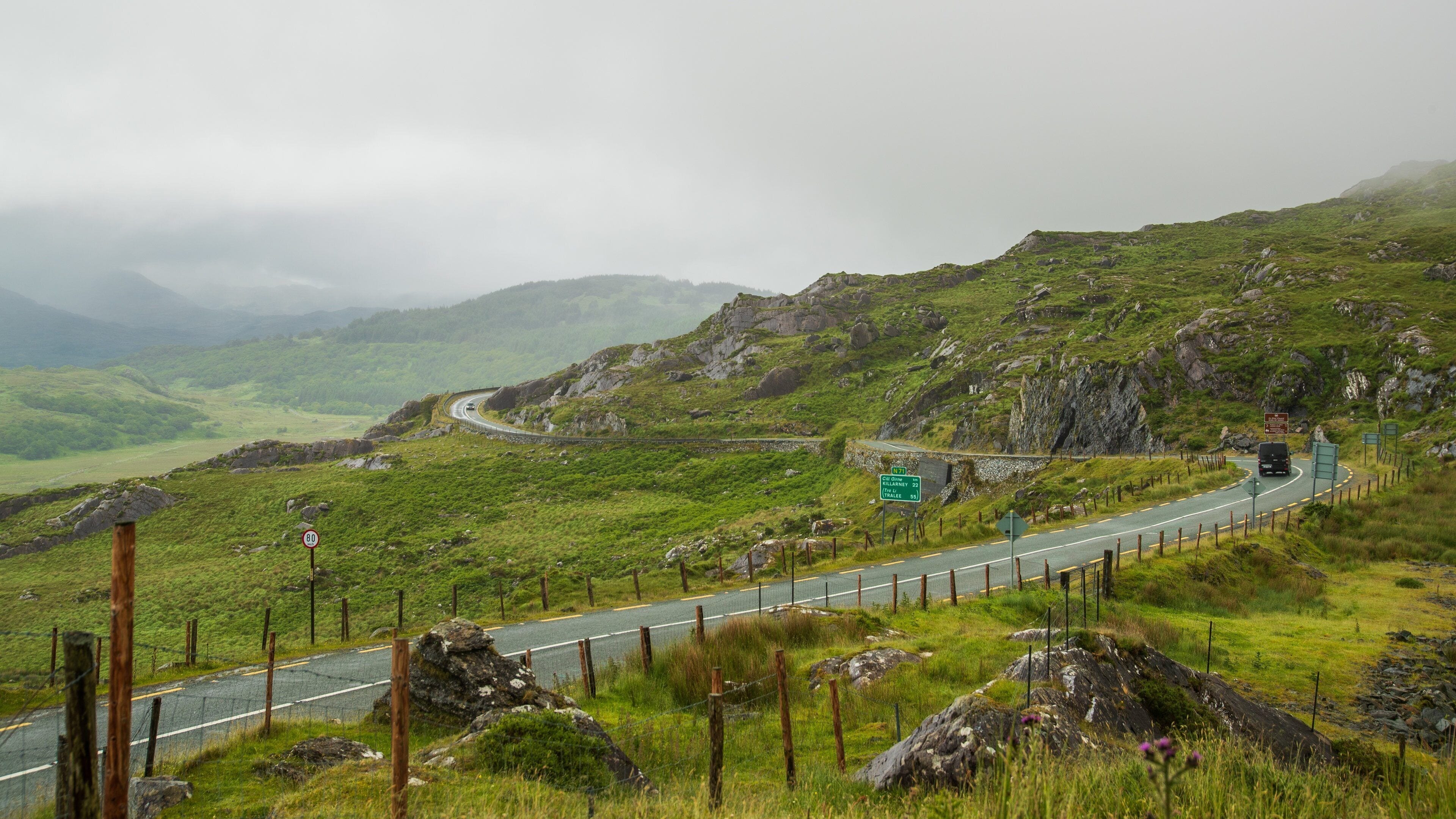 Moll\'s Gap featuring tranquil scenes and mist or fog