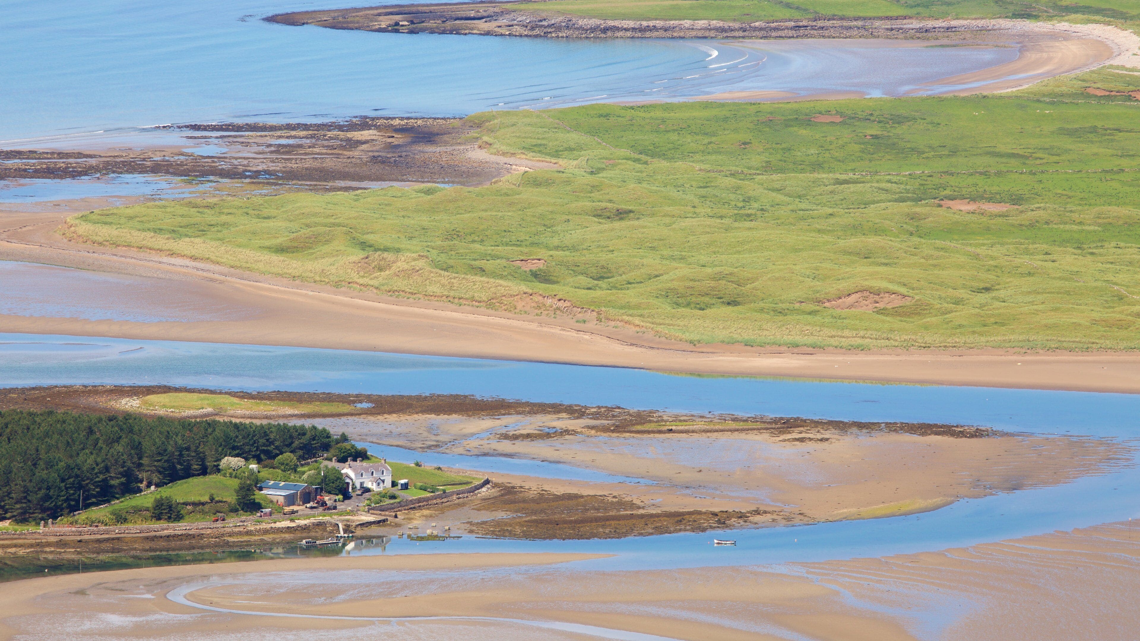 Knocknarea showing a beach and general coastal views