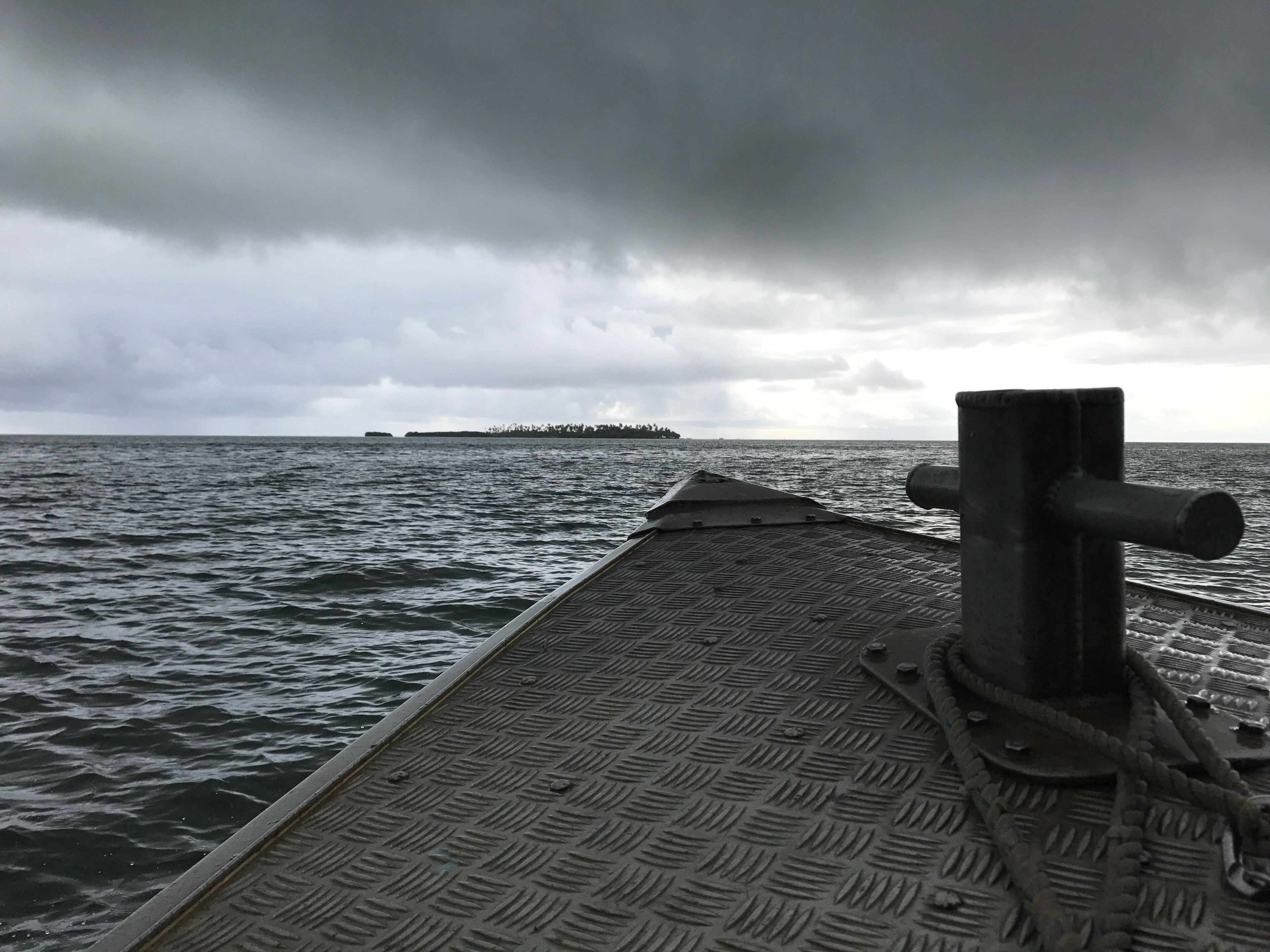 Heading out to Robinson Crusoe Island in stormy weather