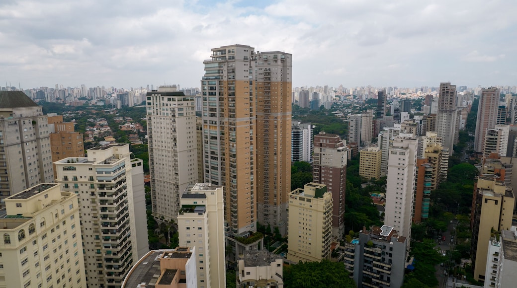 Beautiful residential buildings. Most expensive buildings in São Paulo, Brazil. In the neighborhood of Moema and Vila Nova Conceição