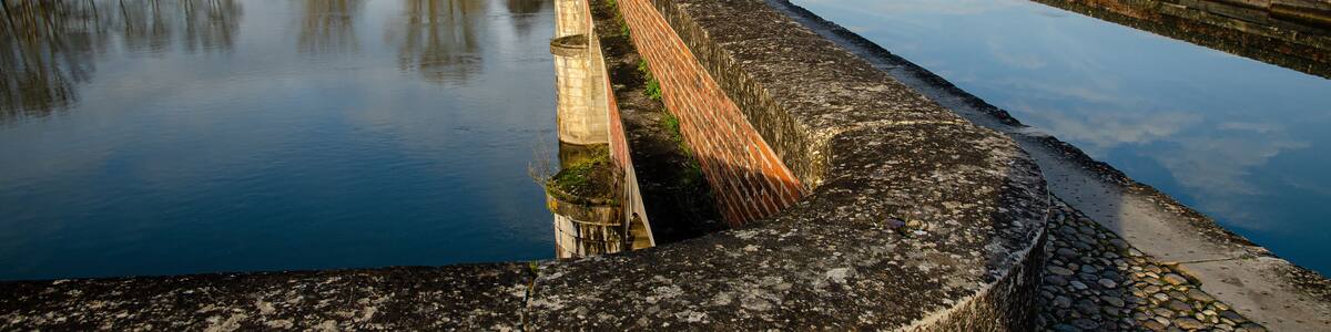 Moissac, France and his famous canal bridge