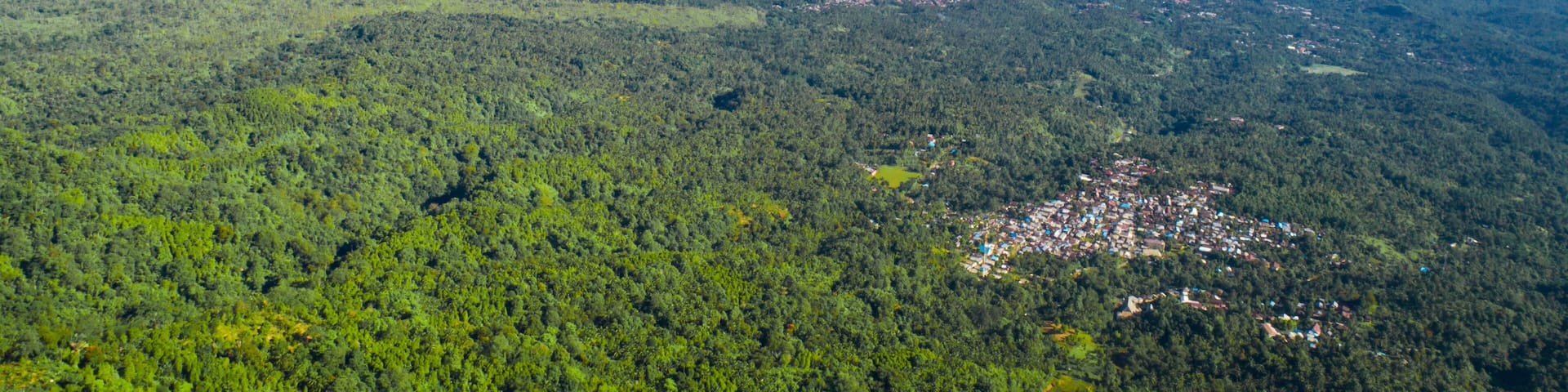 Aerial Drone Shot of Manado and Bunaken National Park