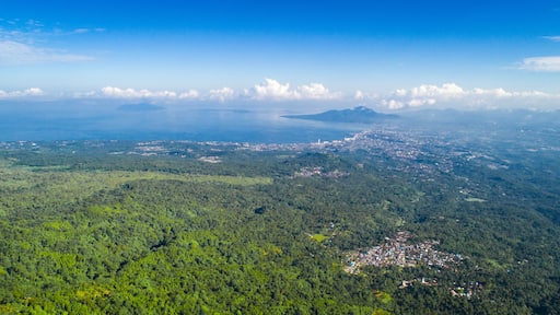 Aerial Drone Shot of Manado and Bunaken National Park