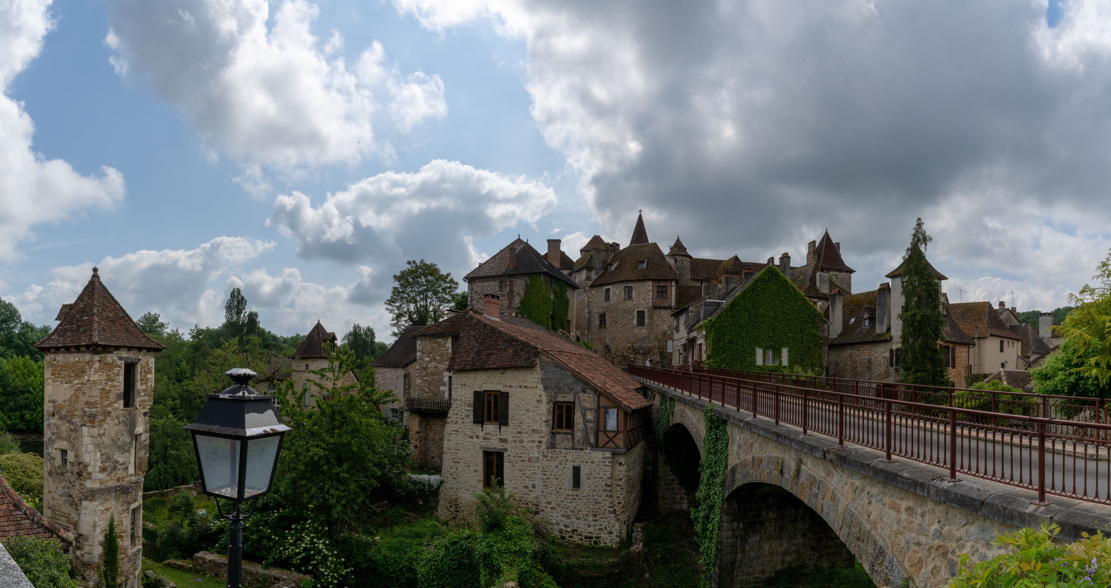 panorama view of the picturesque historic village of Carennac in the Dordogne Valley