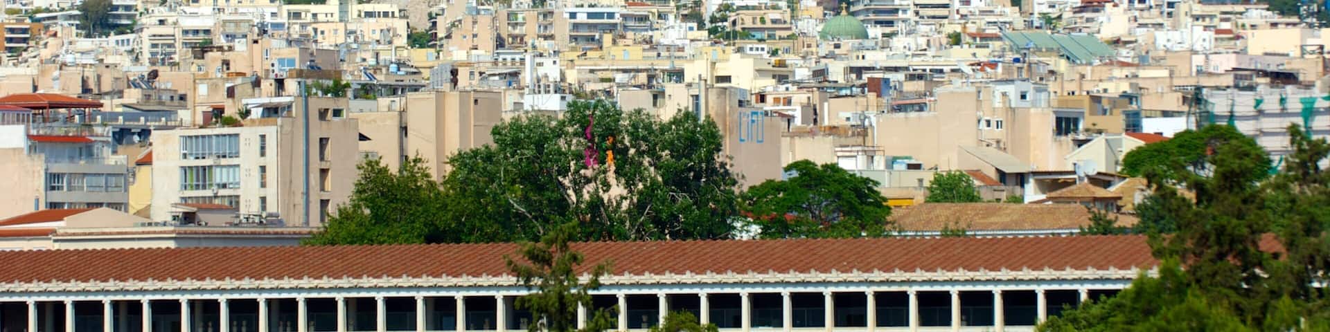 Mount Lycabettus featuring a city and mountains