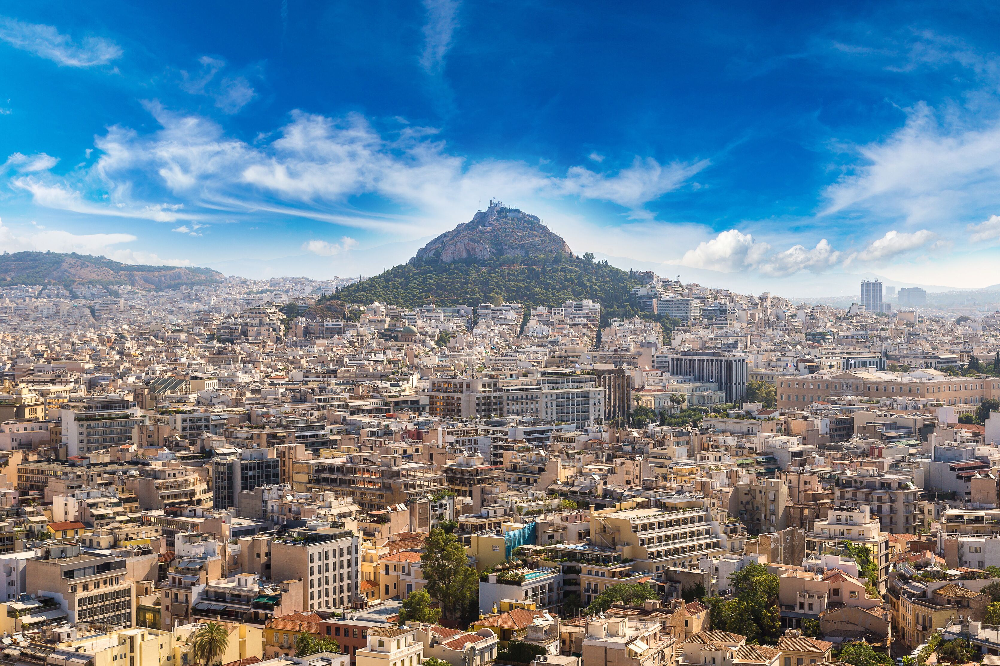 Lycabettus hill in Athens, Greece