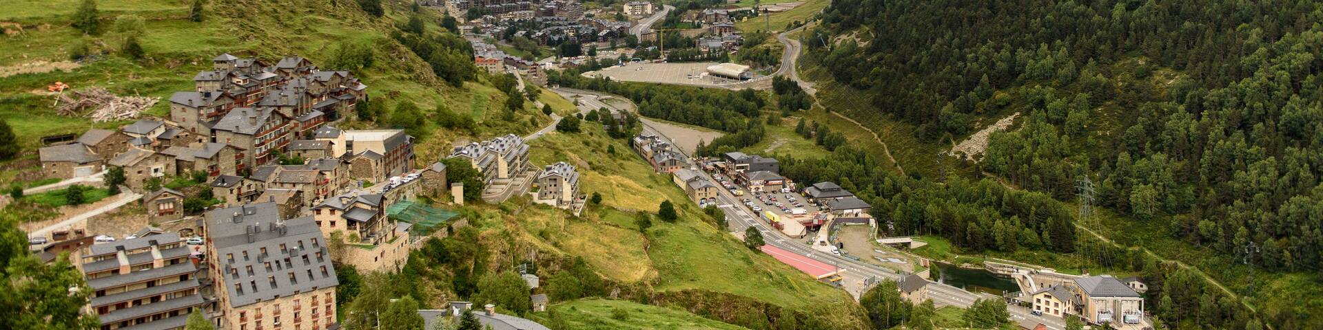 Cityscape of Ransol and El Tarter in Canillo, Andora.