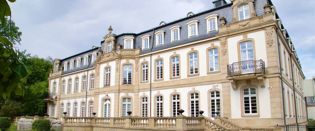 Palacio de Isenburg mostrando patrimonio de arquitectura y una casa
