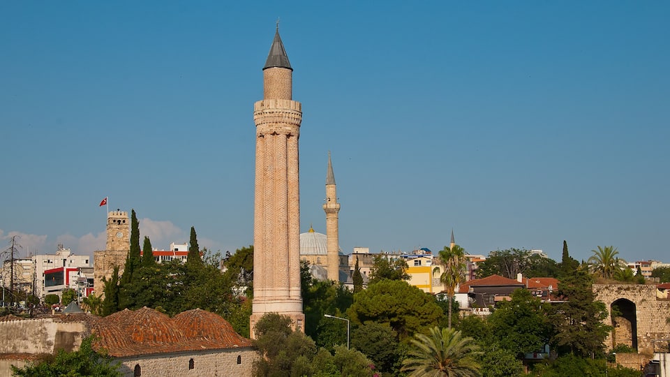 Historical Landmark Grooved Minaret (Yivli Minare) Kaleici - Antalya