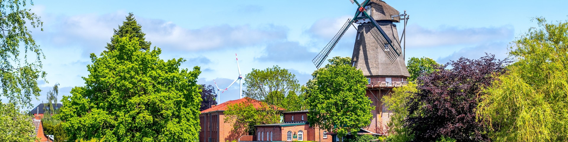 Mühle in Hinte, Gallerieholländer, Niedersachsen, Deutschland