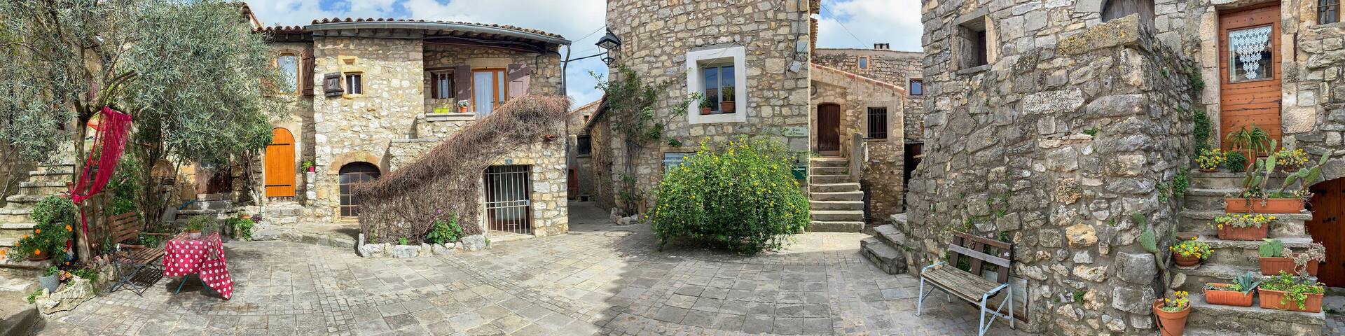 the beautiful French village Les Matelles in Occitania