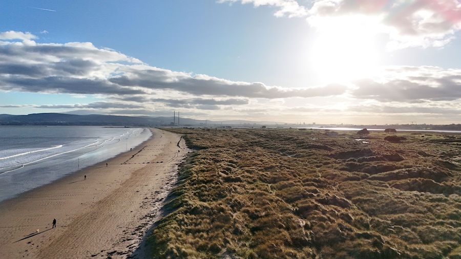 Dollymount beach Aerial vew