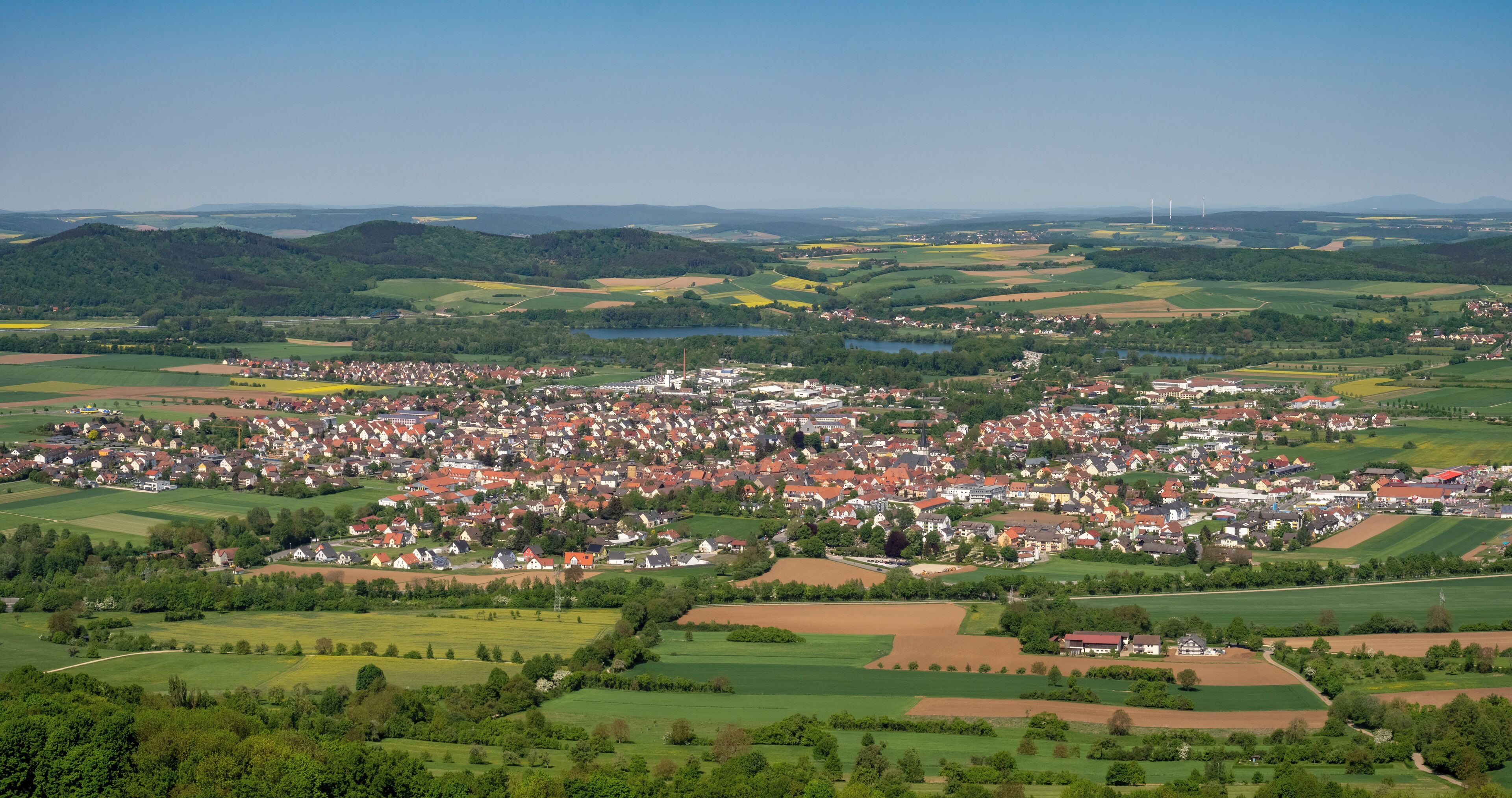 View from Staffelberg to Bad Staffelstein