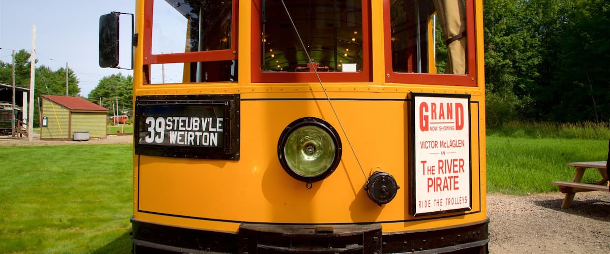 Seashore Trolley Museum showing railway items