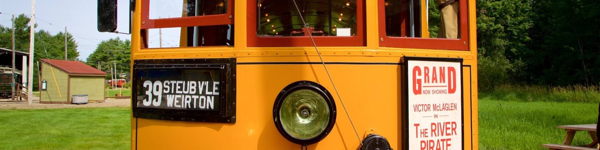 Seashore Trolley Museum showing railway items