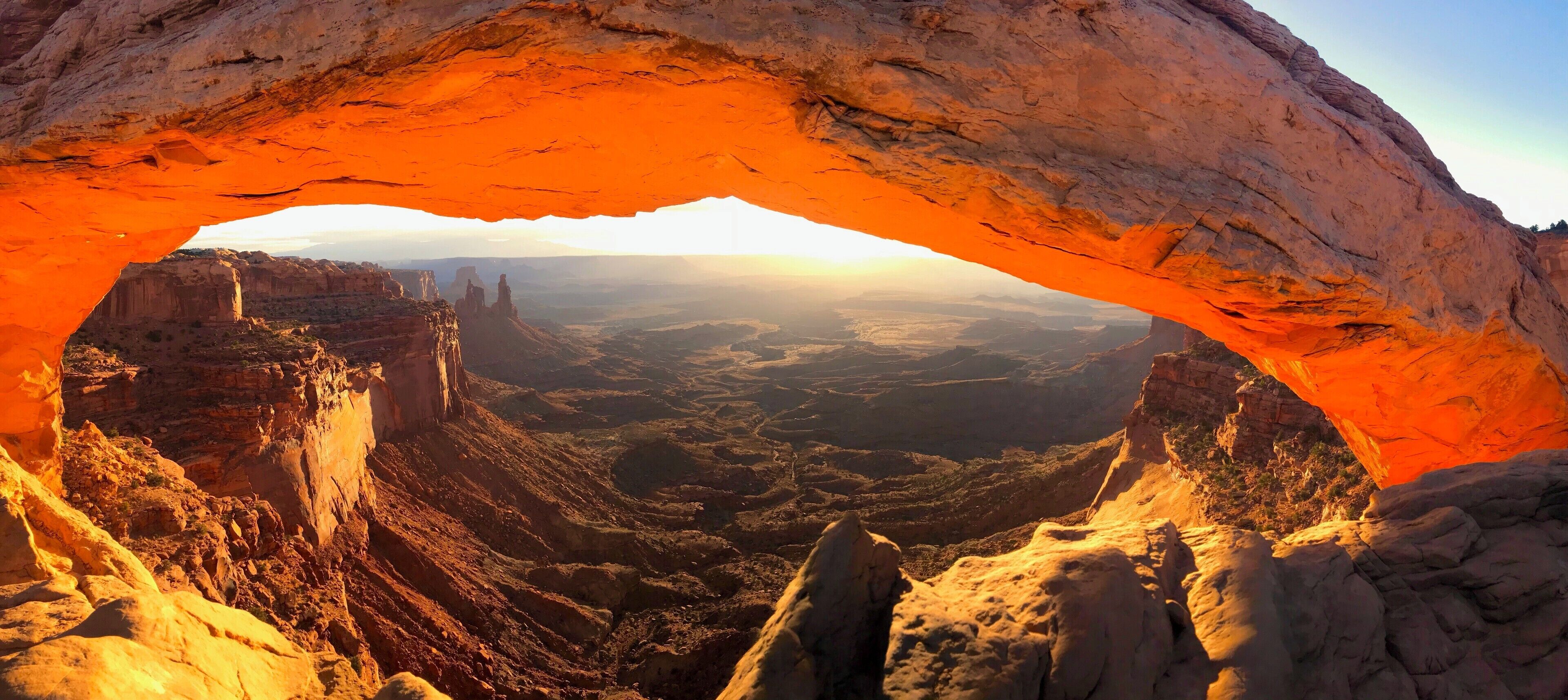 I've seen a lot of photos of Mesa Arch. What you don't see are the days when a bus load of 40 photographers unload from a huge tour bus and take up all the spots for a good picture, all lined up with a wall of tripods. Then some days you get very lucky!