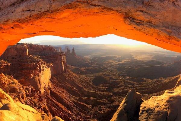I've seen a lot of photos of Mesa Arch. What you don't see are the days when a bus load of 40 photographers unload from a huge tour bus and take up all the spots for a good picture, all lined up with a wall of tripods. Then some days you get very lucky!