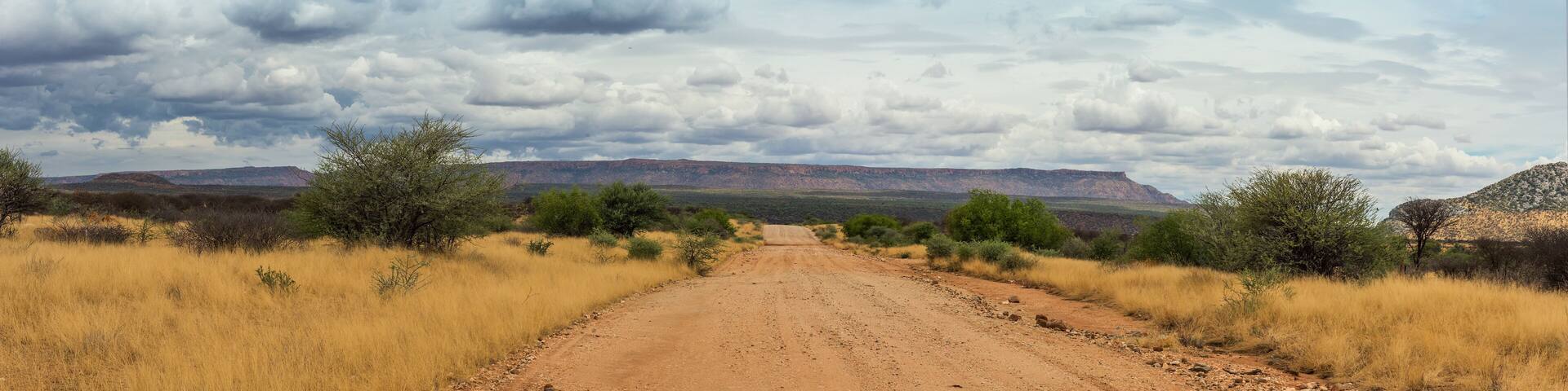 Mountain landscape on the Omaruru River in the Erongo Region of central Namibia