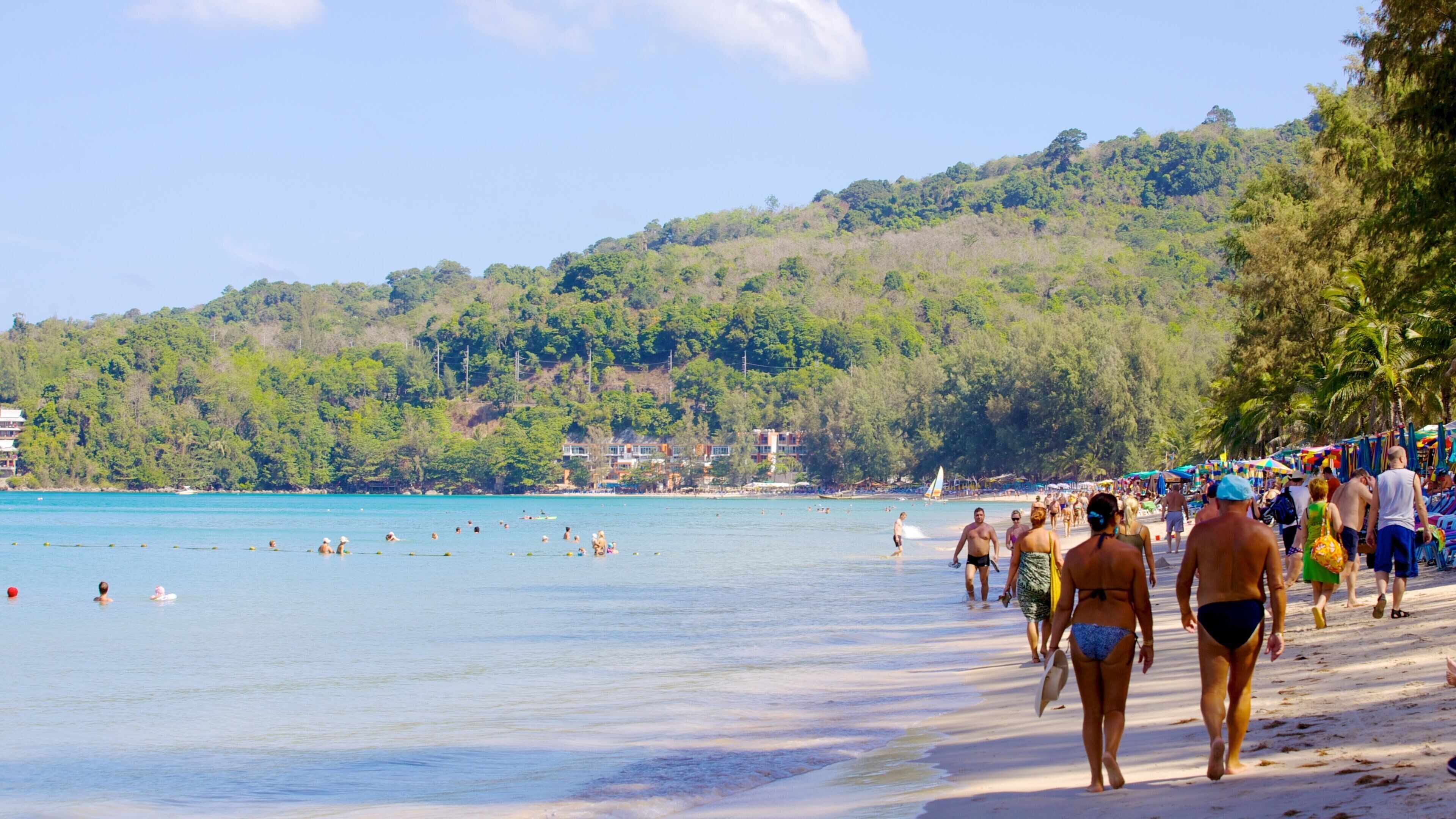 Kamala Beach featuring tropical scenes, a beach and landscape views