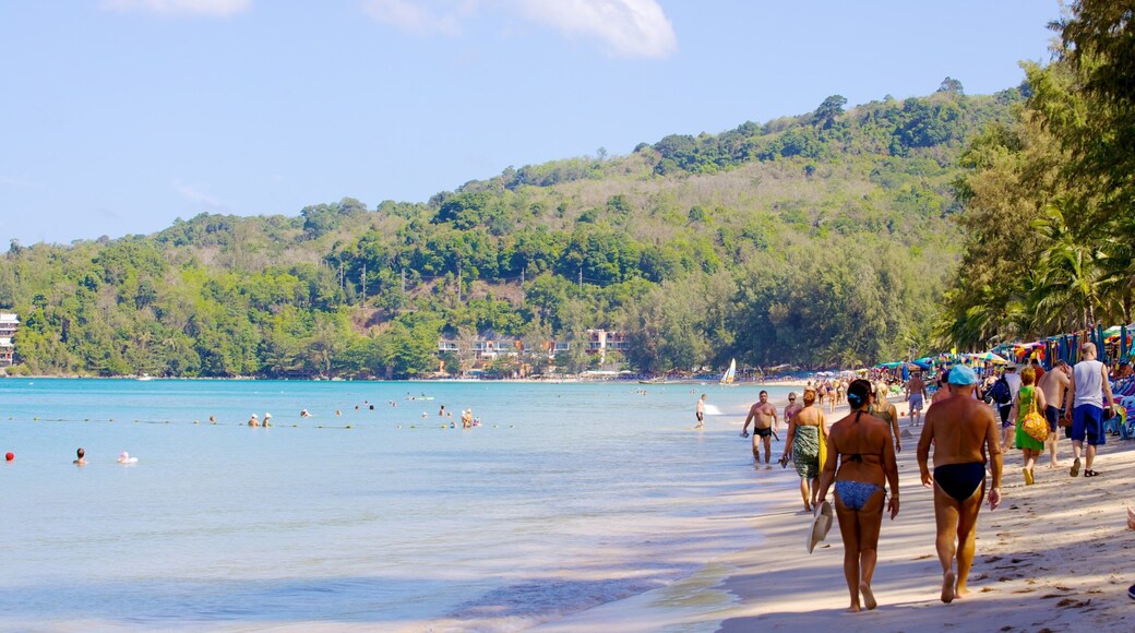 Kamala Beach featuring tropical scenes, a beach and landscape views