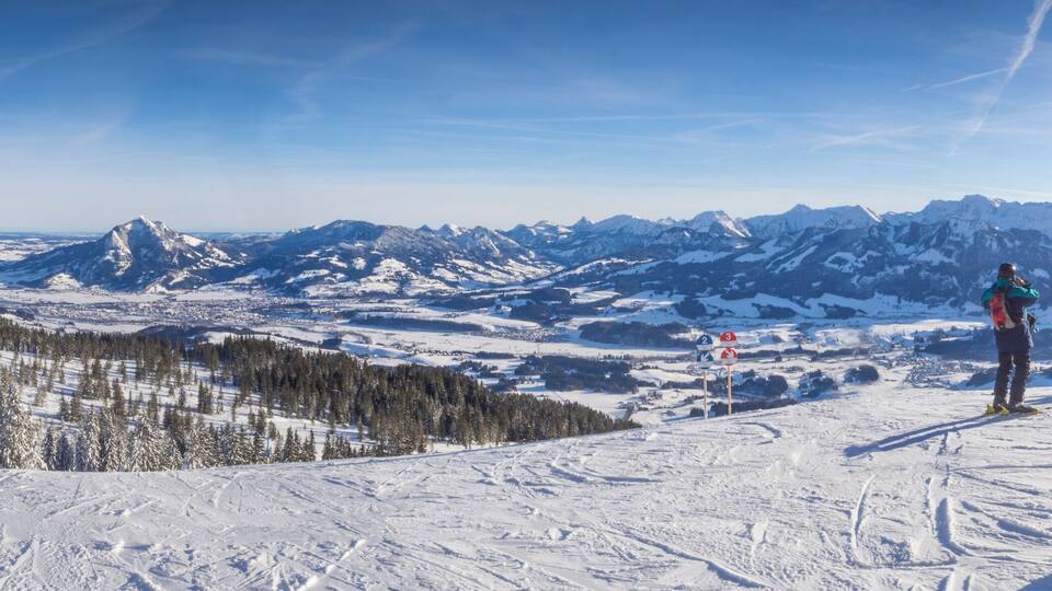 Deutschland, Bayern, Allgäu, Skigebiet Bolsterlang