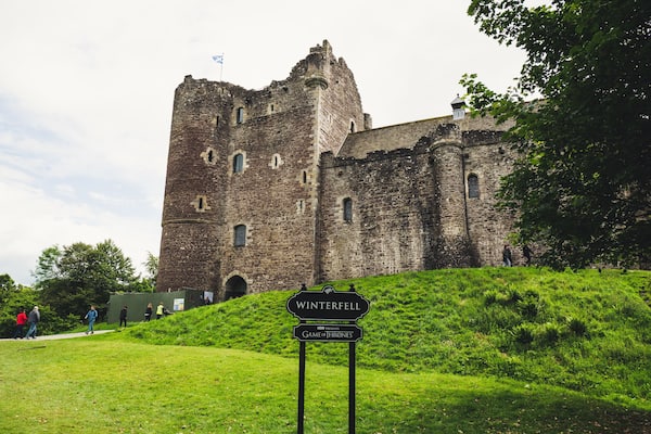 Historically rather unimportant Doune castle is famous for being used as a filming location for Game of Thrones, Outlander and Monty Phyton and the holy grail.