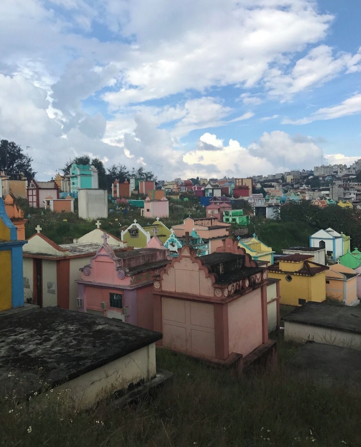 This is the incredible colorful cemetery of Chichicastenango city in Guatemala. A place that reflects the culture,religiosity and spirituality of Guatemalan people.