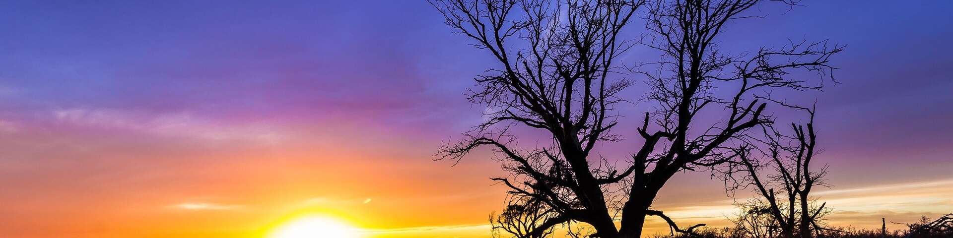 Ellis County, KS USA - A spectacular sunset over Western Kansas