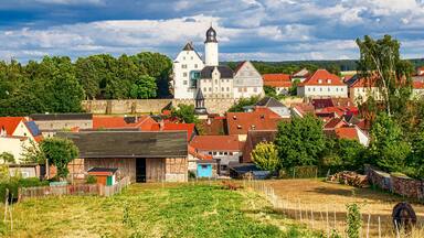 Eisfeld in Thüringen mit Eisfelder Schloss, Deutschland