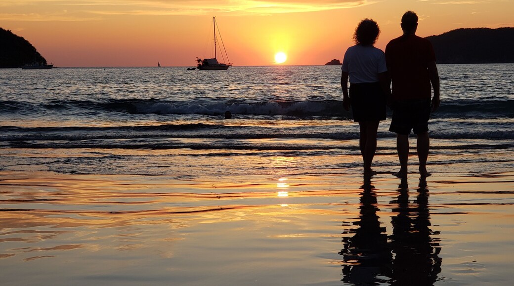 The golden sunsets in Zihuatanejo Bay and the broad sandy beaches make for stunning memories. Thus photo was taken on Playa La Ropa, which is my favorite beach in Zihua. There are dozens of excellent beach restaurants with amazing views and delicious food. Bring a camera.