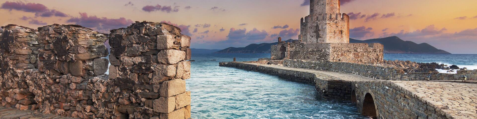 The Methoni Venetian Fortress in the Peloponnese, Messenia, Greece