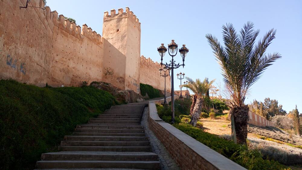 The Bab Jemaa staircase in in Taza city, Morocco
