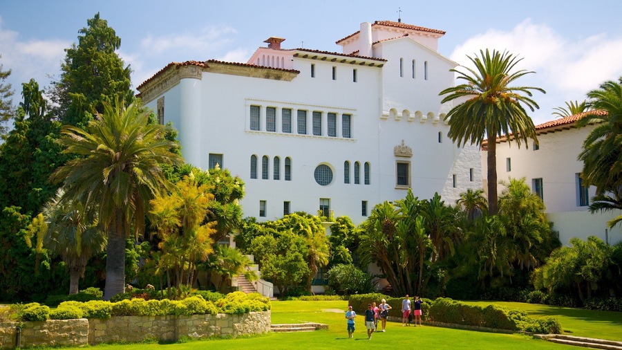 Santa Barbara County Courthouse which includes an administrative building, a park and heritage architecture